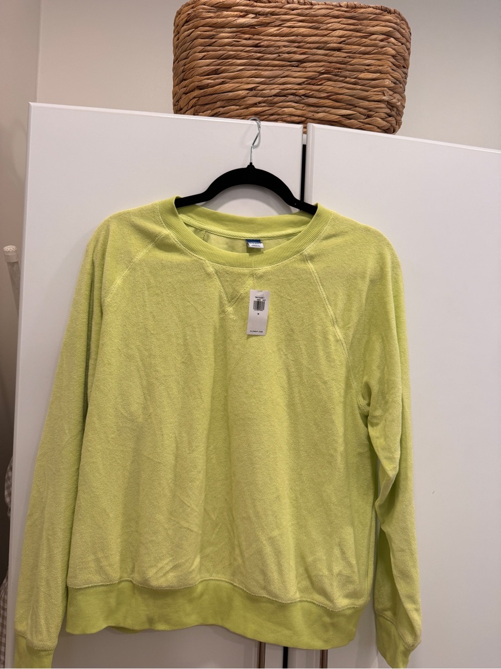 Terry Light Green / neon yellow Crewneck Women’s Sweater
